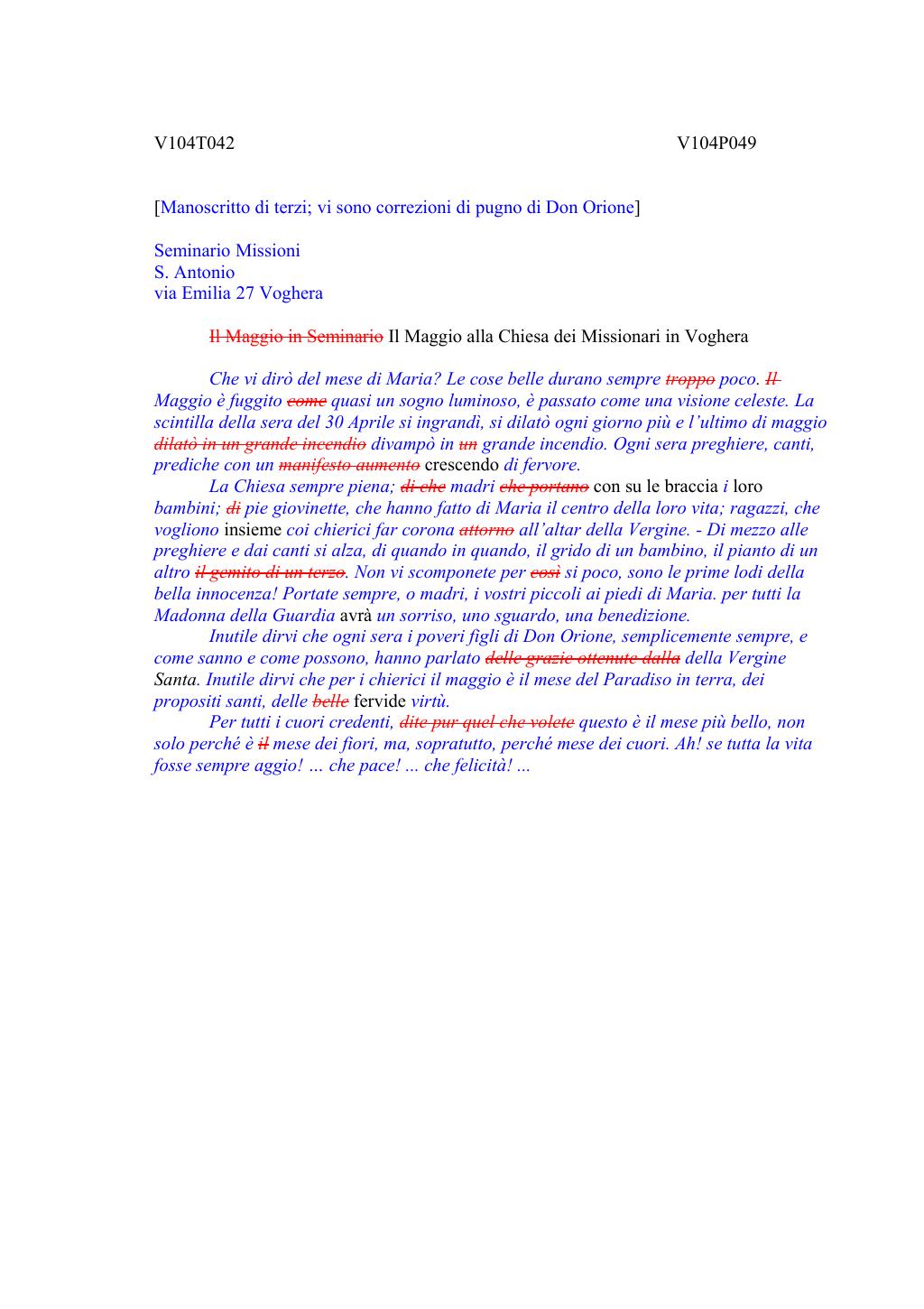 Scritti. Volume 104, pagina 053