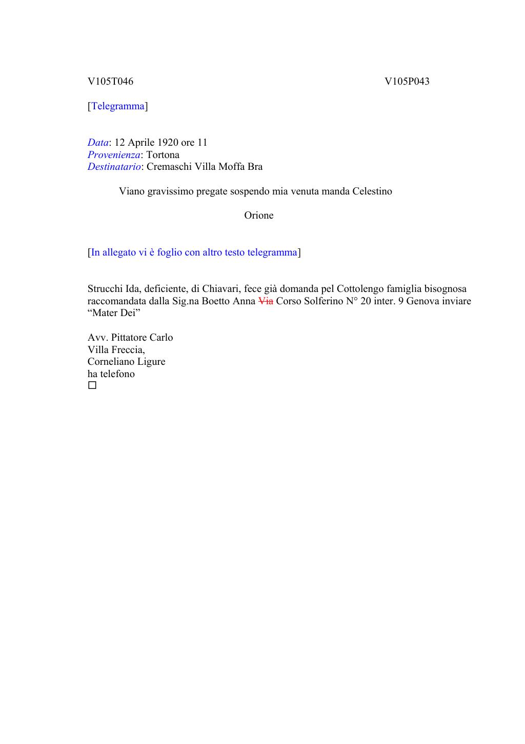 Scritti. Volume 105, pagina 057