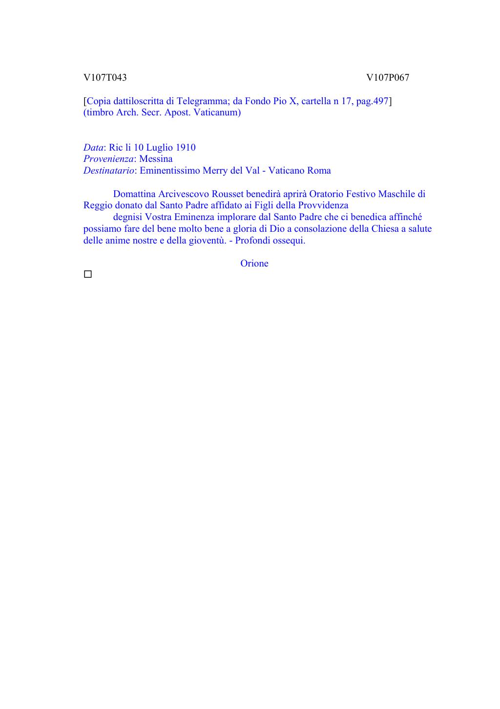 Scritti. Volume 107, pagina 070