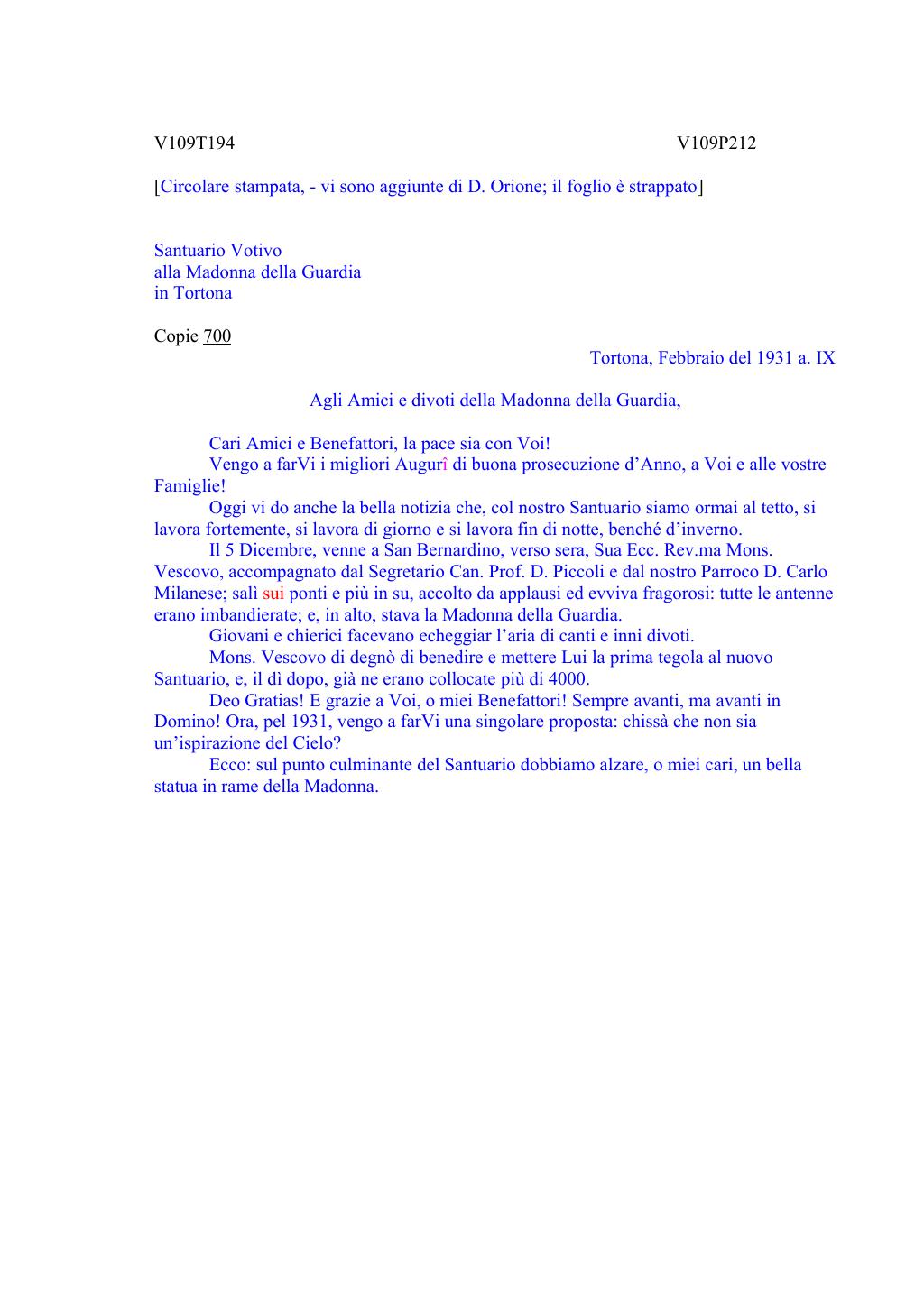 Scritti. Volume 109, pagina 261