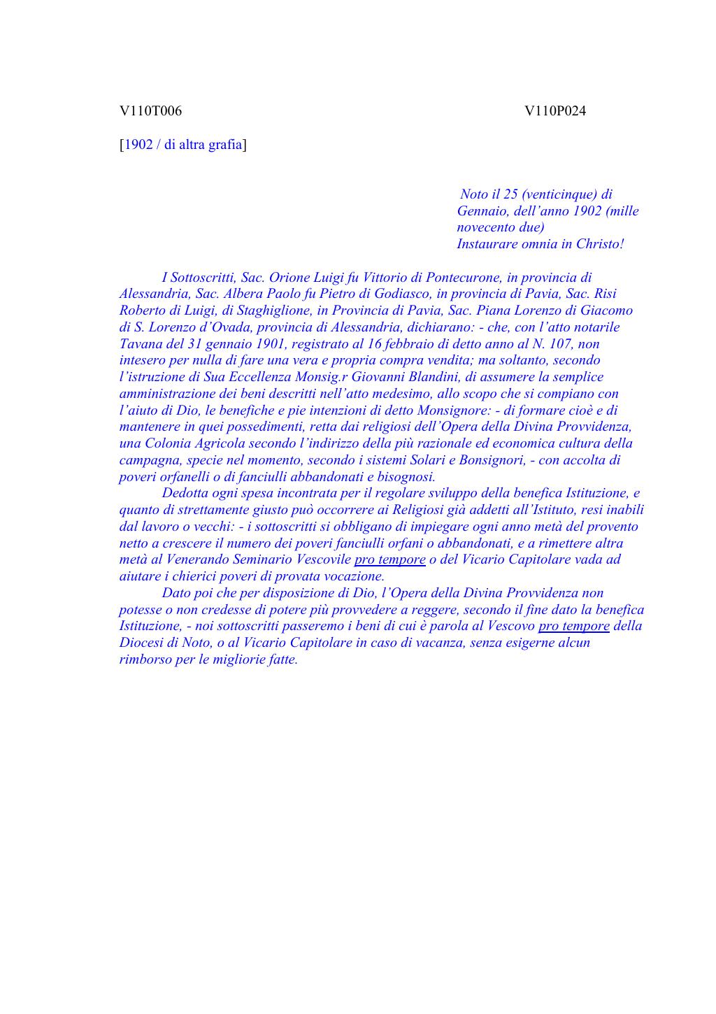 Scritti. Volume 110, pagina 025