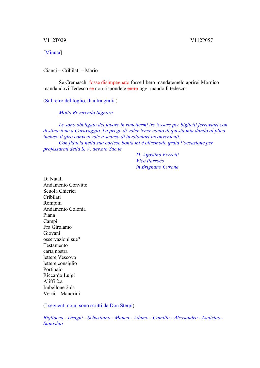 Scritti. Volume 112, pagina 061