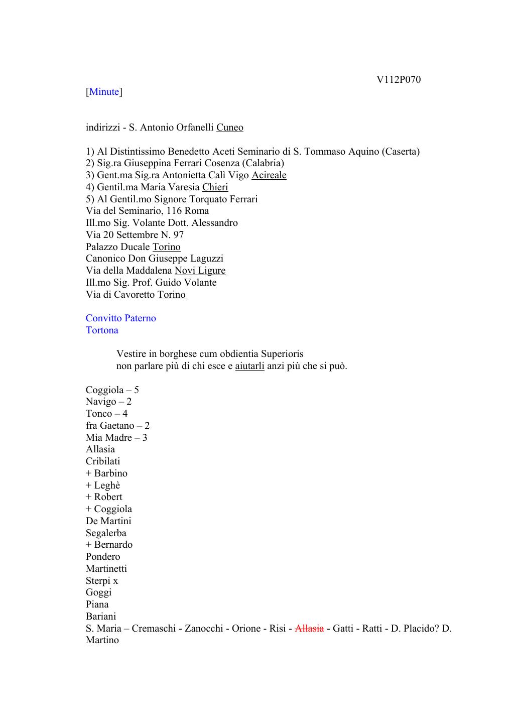 Scritti. Volume 112, pagina 074