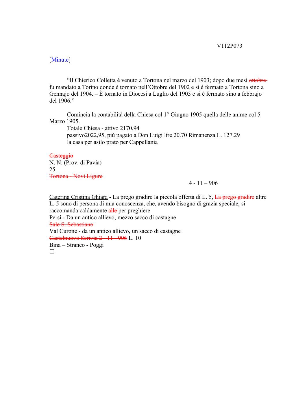 Scritti. Volume 112, pagina 077