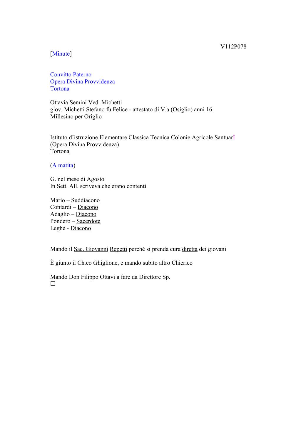 Scritti. Volume 112, pagina 082