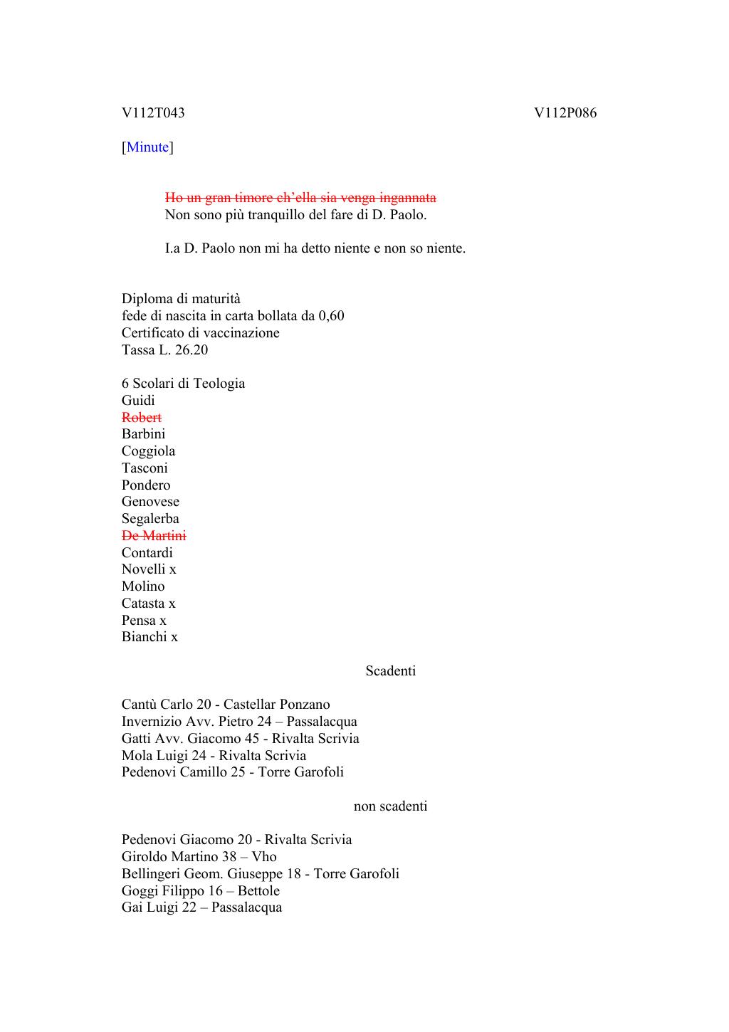 Scritti. Volume 112, pagina 091