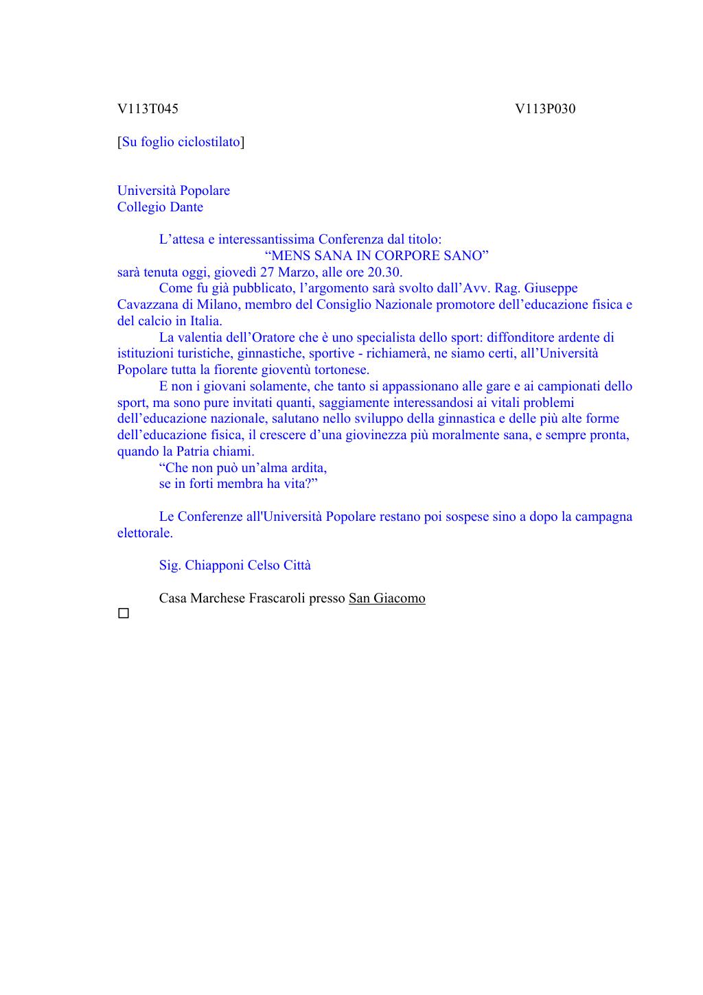 Scritti. Volume 113, pagina 049