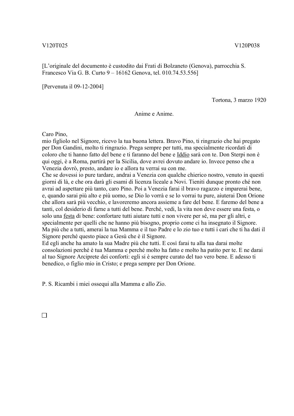 Scritti. Volume 120, pagina 040