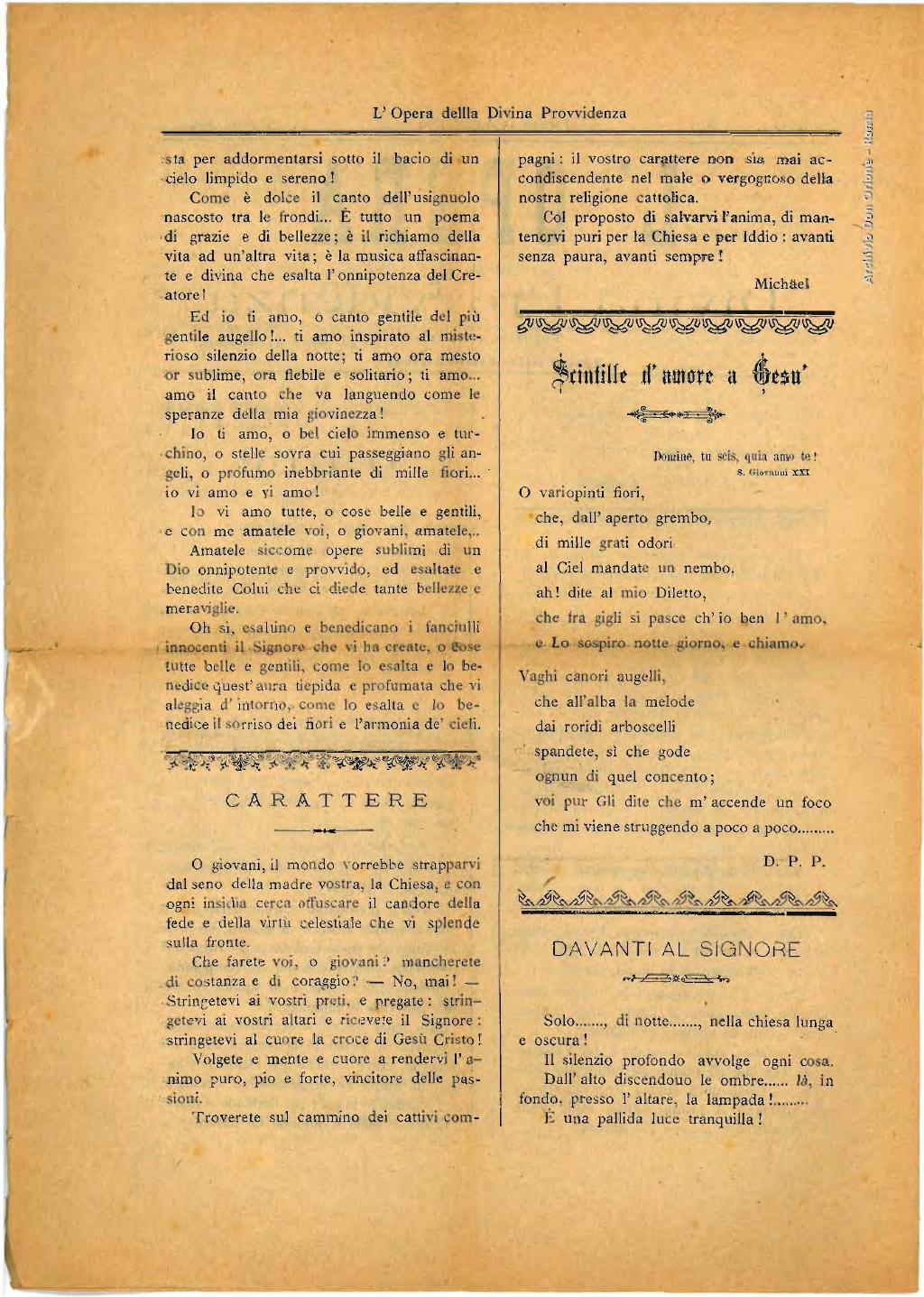 L'opera della Divina Provvidenza, 1, pagina 2