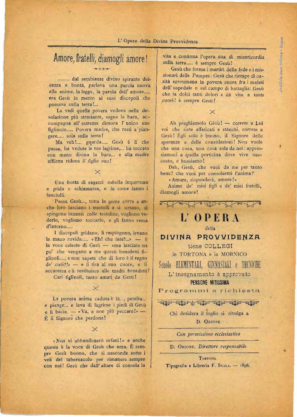L'opera della Divina Provvidenza, 1, pagina 4