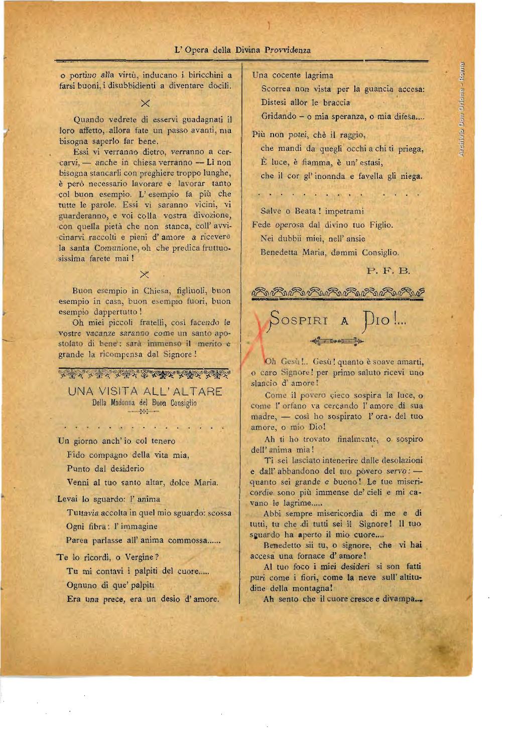 L'opera della Divina Provvidenza, 2, pagina 3