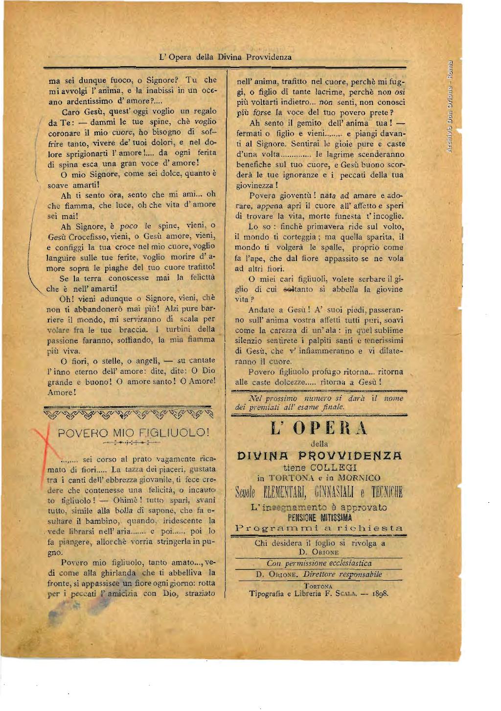 L'opera della Divina Provvidenza, 2, pagina 4