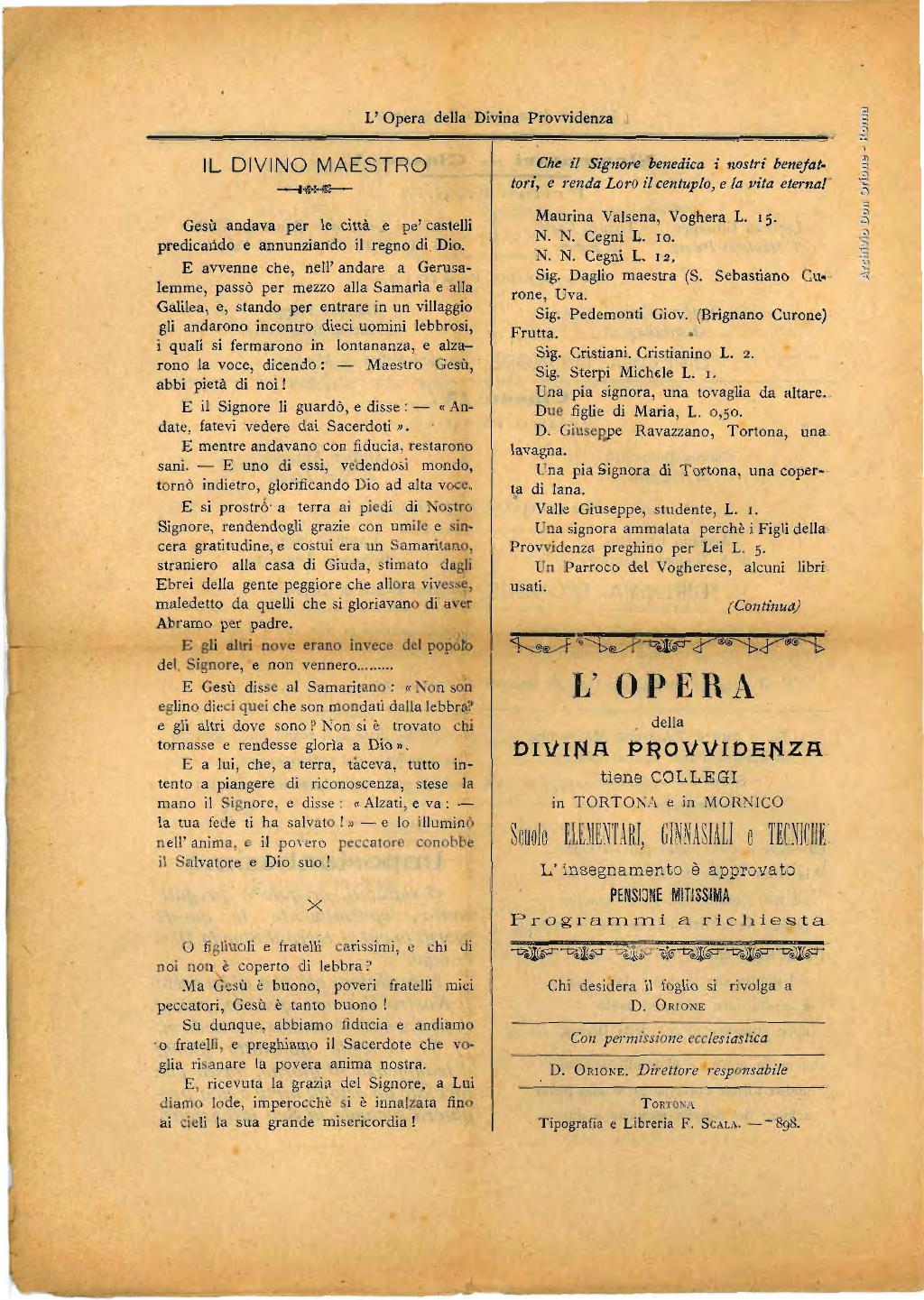 L'opera della Divina Provvidenza, 3, pagina 4