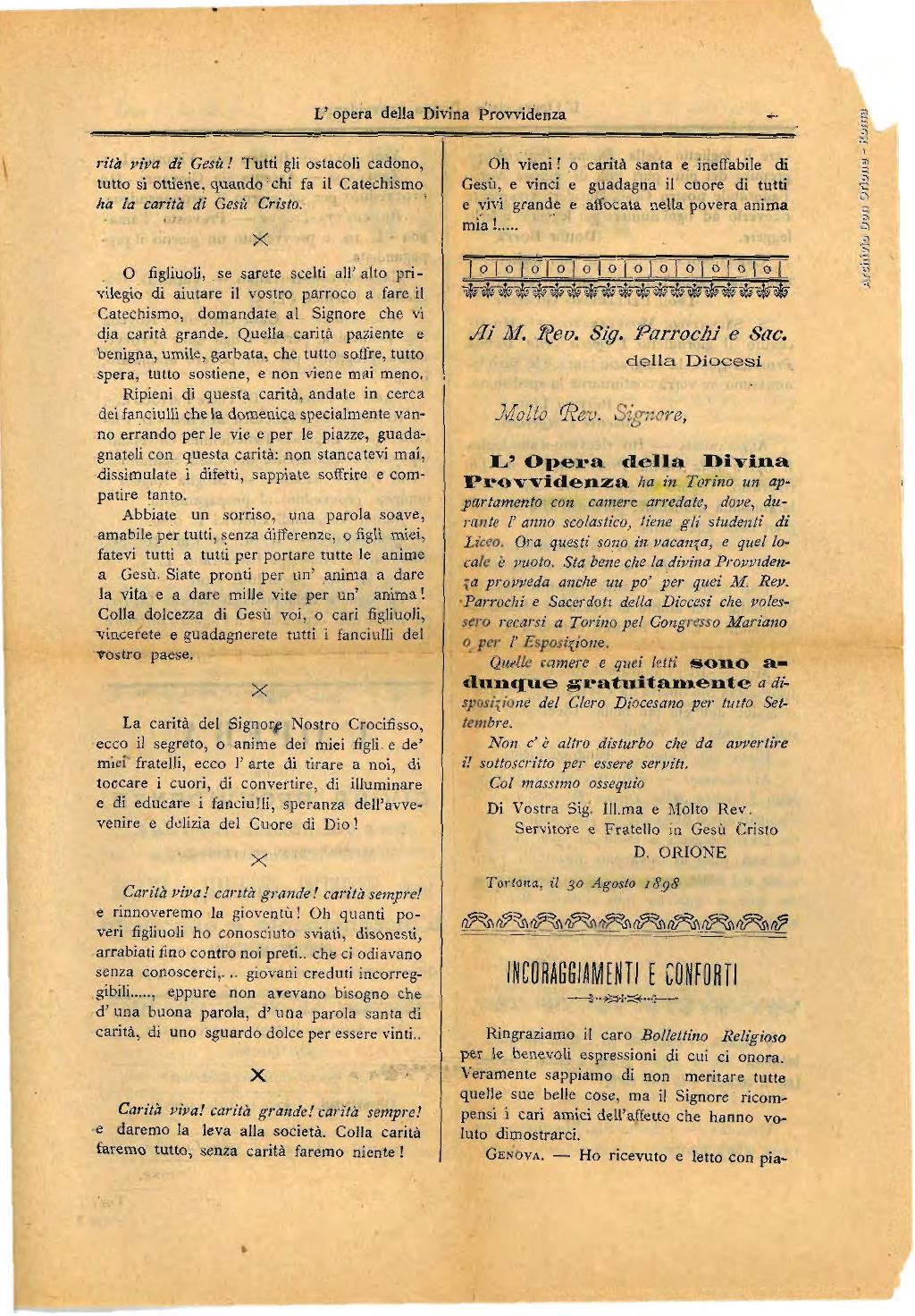 L'opera della Divina Provvidenza, 4, pagina 3