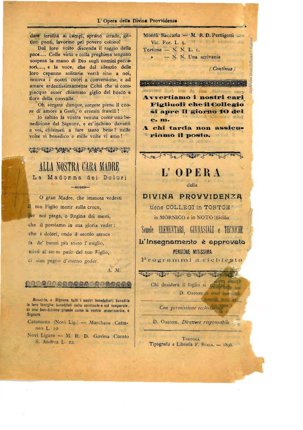 L'opera della Divina Provvidenza, 8, pagina 4