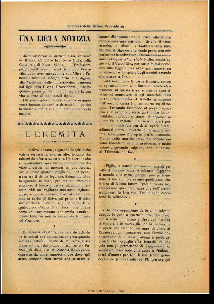 L'opera della Divina Provvidenza, 2, 1, pagina 3