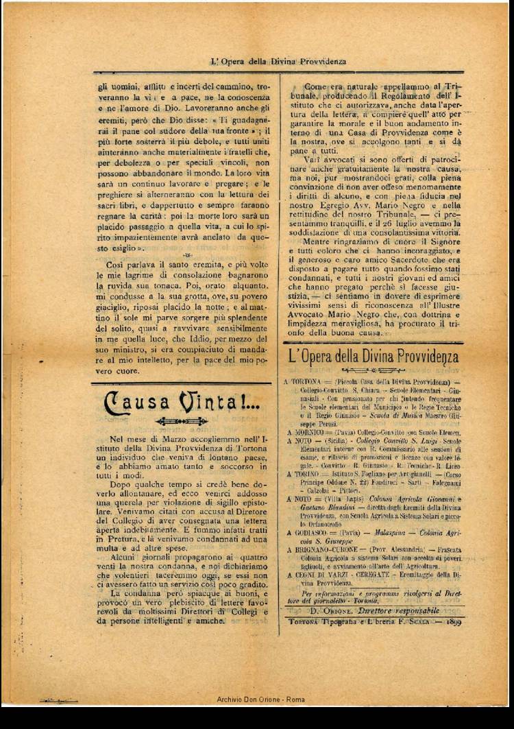 L'opera della Divina Provvidenza, 2, 1, pagina 4