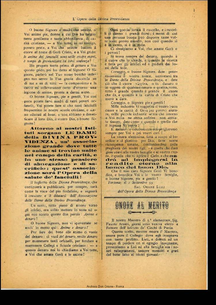 L'opera della Divina Provvidenza, 2, 6, 03-09-1899, pagina 2