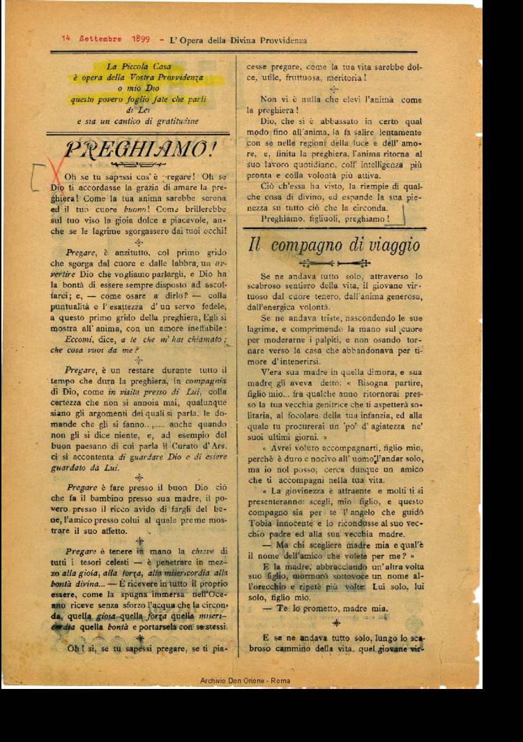 L'opera della Divina Provvidenza, 2, 7, 14-09-1899, pagina 2