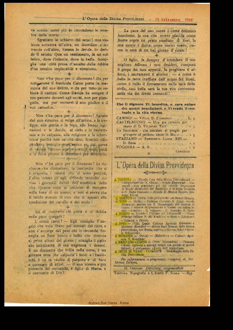 L'opera della Divina Provvidenza, 2, 8, 24-09-1899, pagina 4