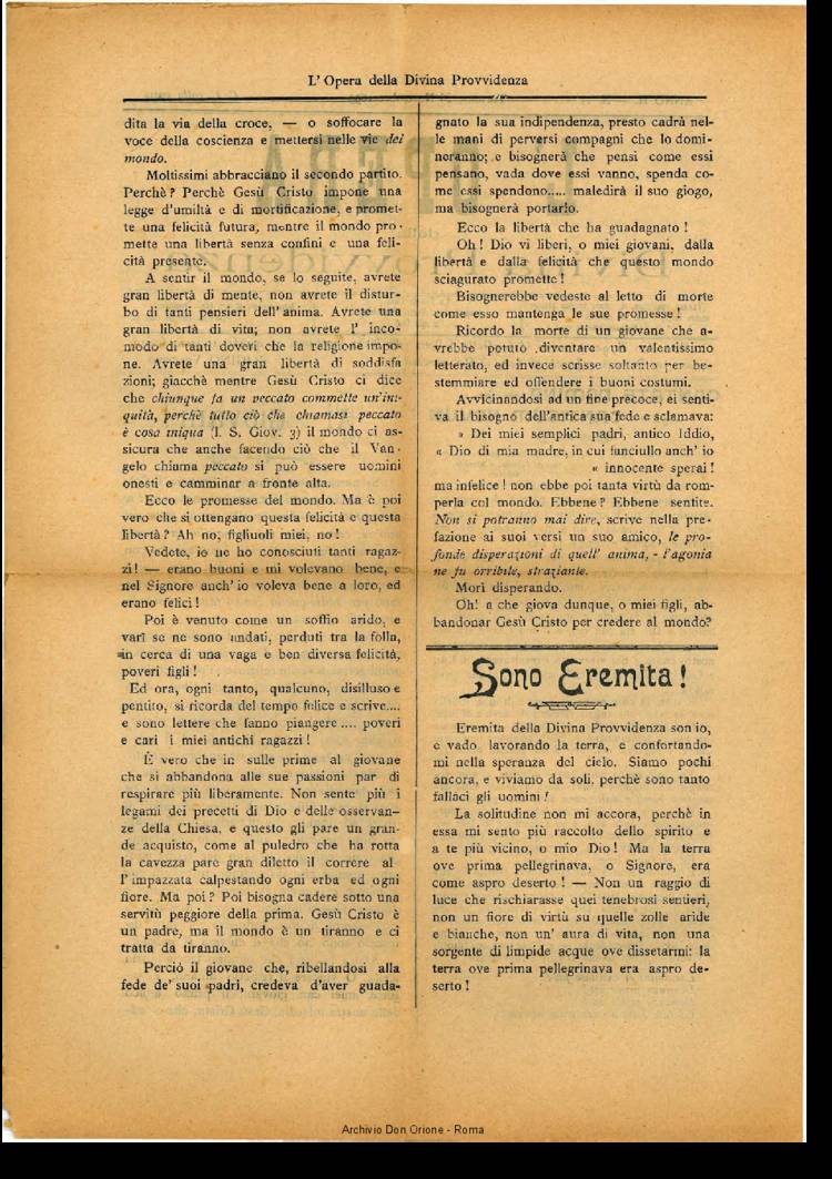 L'opera della Divina Provvidenza, 2, 11, 26-11-1899, pagina 2
