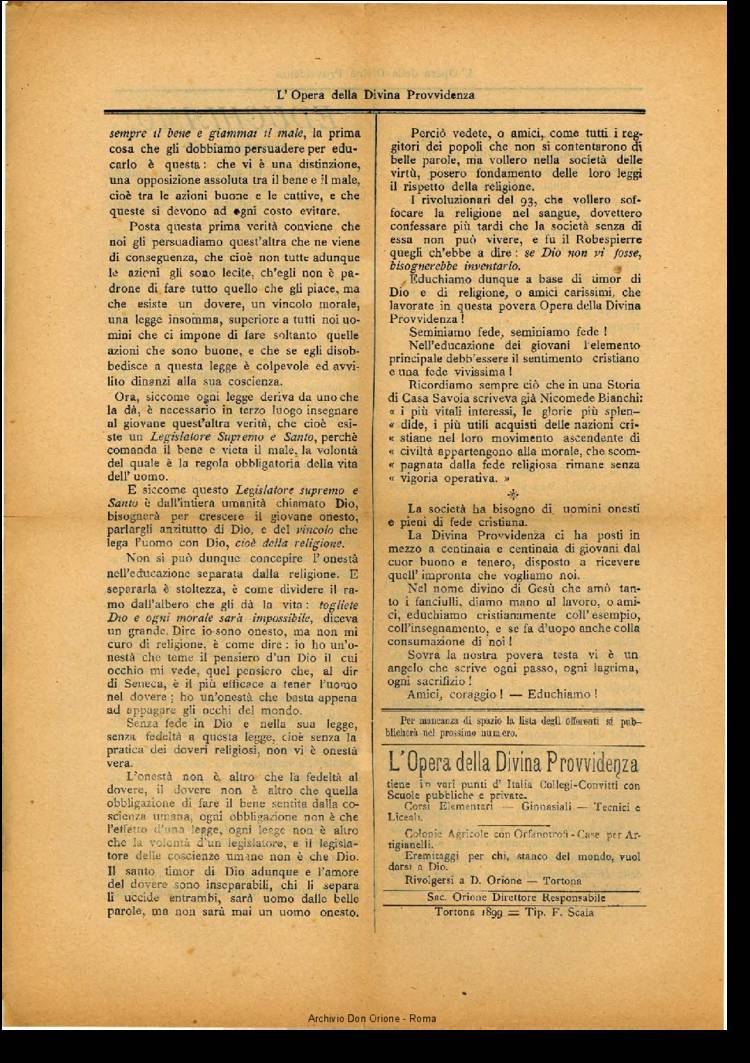 L'opera della Divina Provvidenza, 2, 11, 26-11-1899, pagina 4