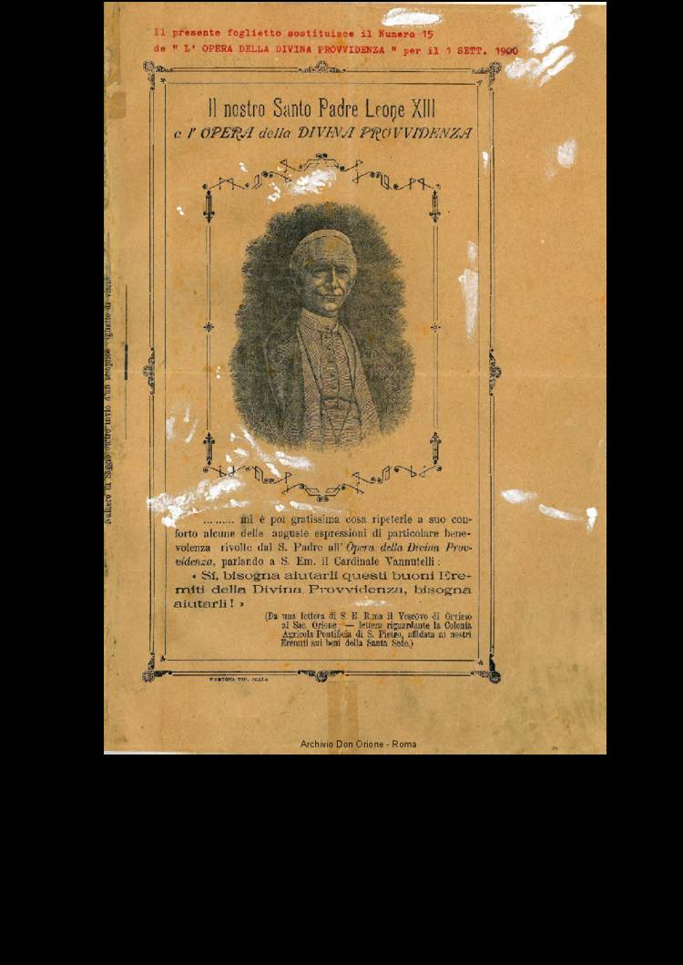 L'opera della Divina Provvidenza, 2, 15, 01-09-1900, pagina 1