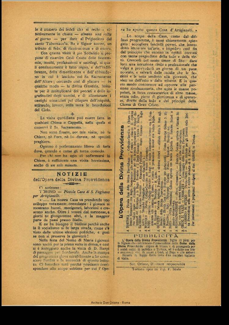 L'opera della Divina Provvidenza, 2, 17, 07-10-1900, pagina 4