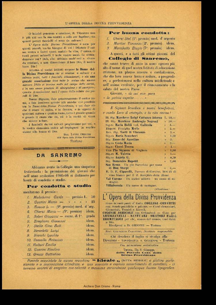 L'opera della Divina Provvidenza, 4, 3, 01-12-1906, pagina 4