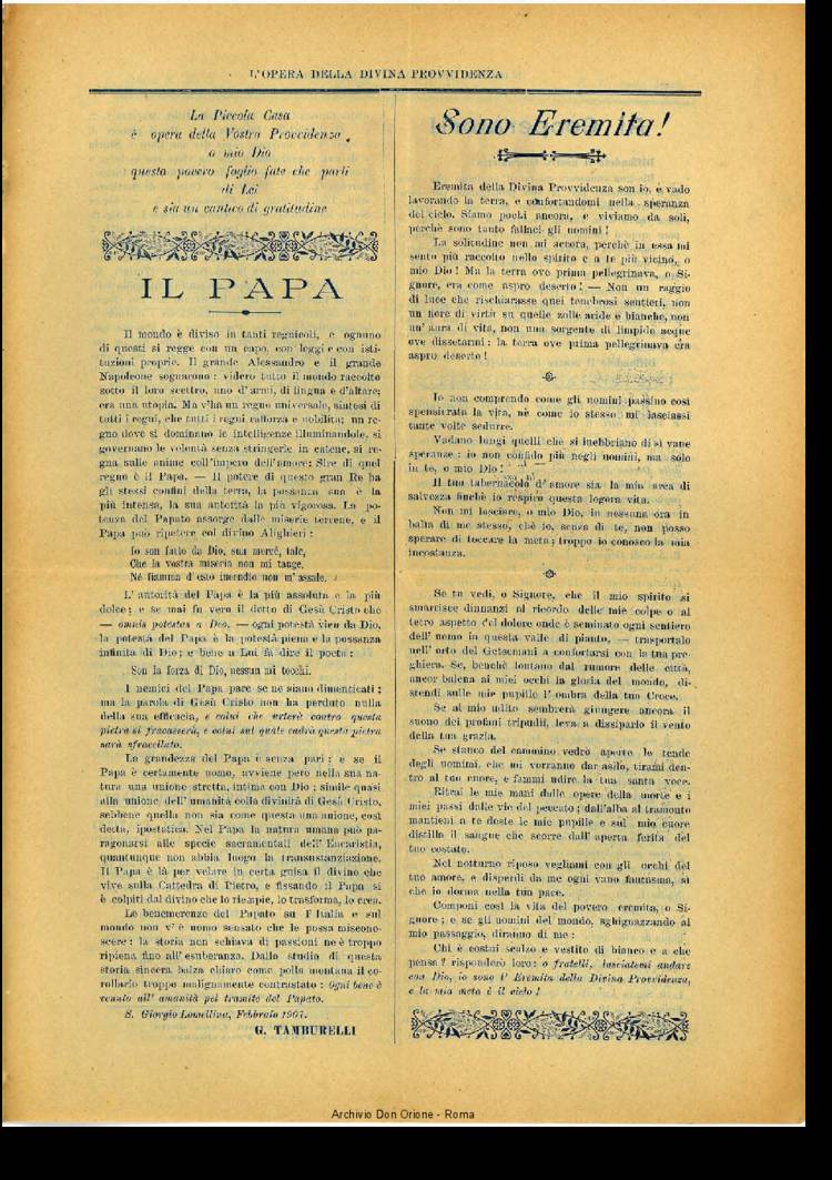 L'opera della Divina Provvidenza, 5, 3, 01-03-1907, pagina 3