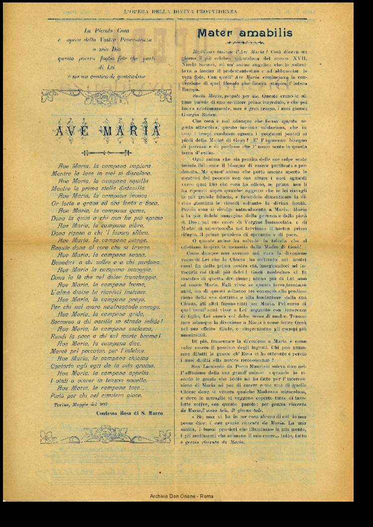 L'opera della Divina Provvidenza, 5, 9, 01-05-1907, pagina 2