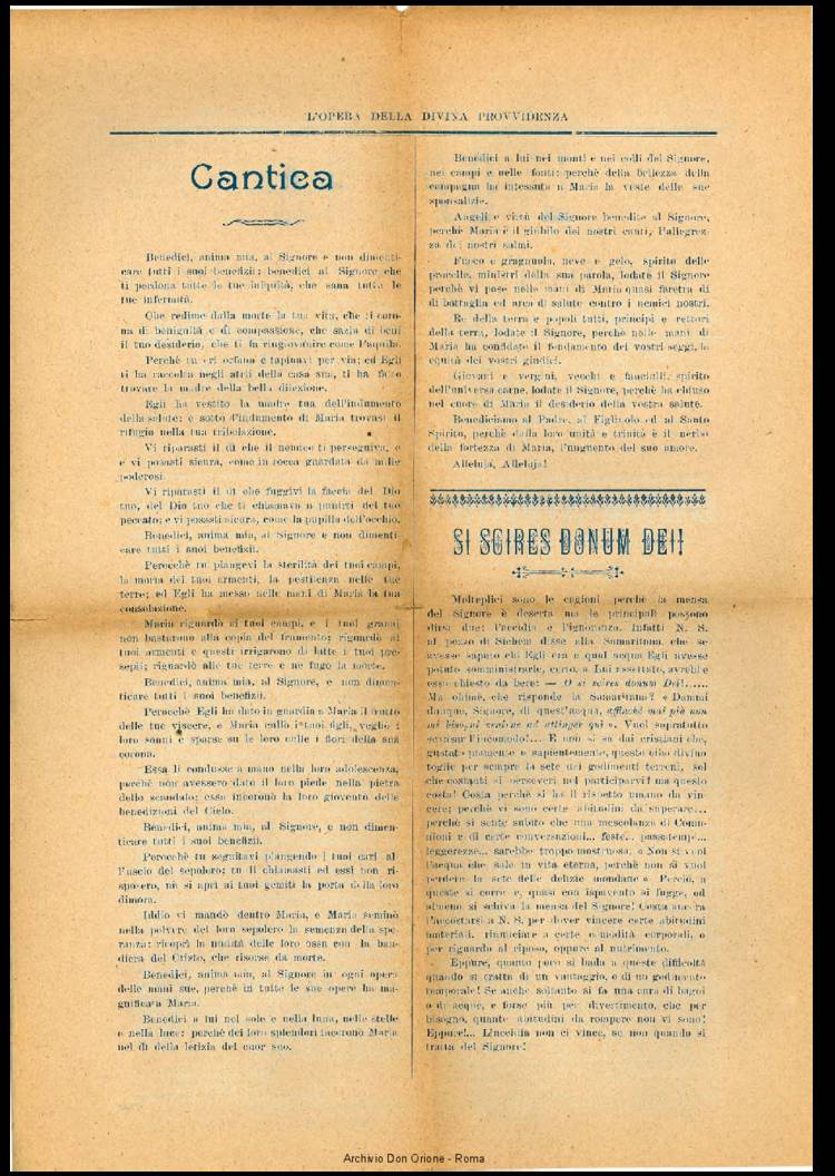 L'opera della Divina Provvidenza, 5, 10, 01-06-1907, pagina 2