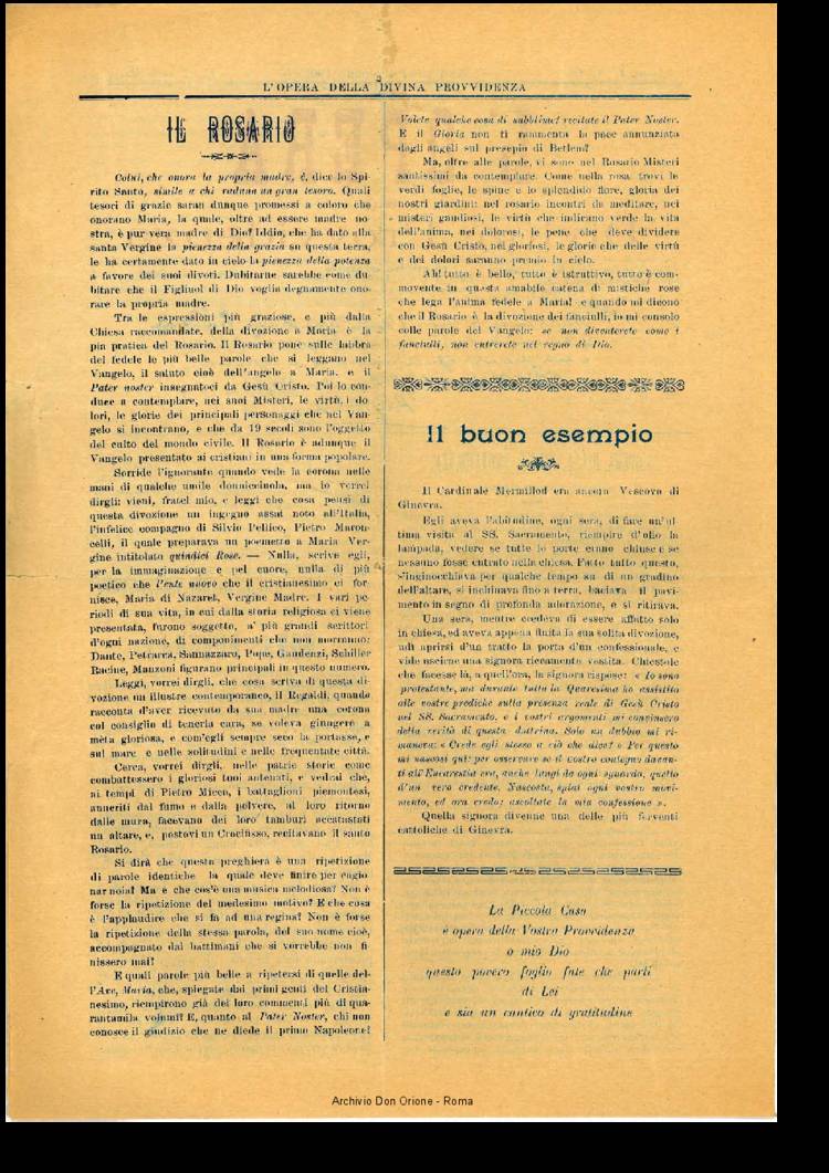 L'opera della Divina Provvidenza, 5, 18, 01-12-1907, pagina 2