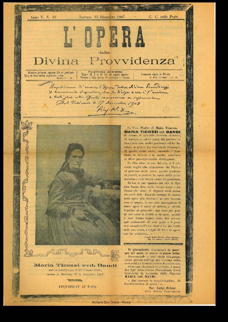 L'opera della Divina Provvidenza, 5, 19, 15-12-1907, pagina 1