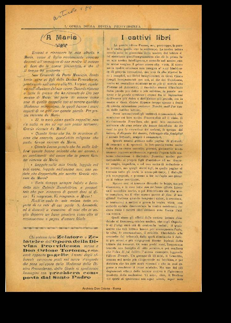 L'opera della Divina Provvidenza, 6, 02, 01-05-1908, pagina 2