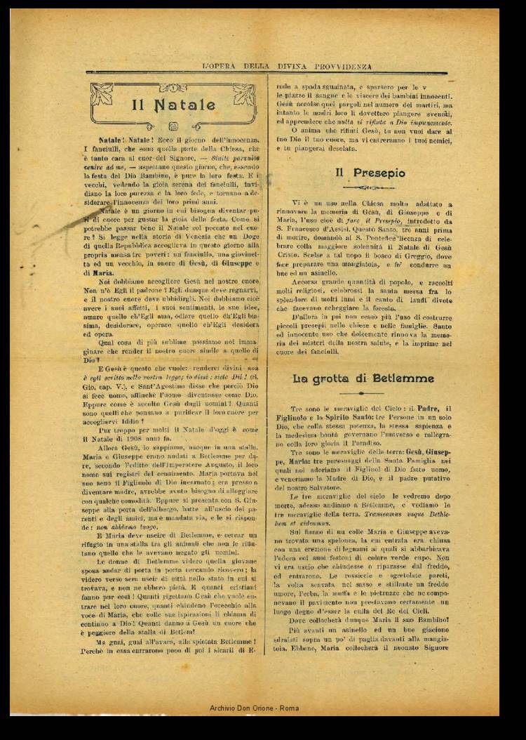 L'opera della Divina Provvidenza, 8, 01, 24-12-1908, pagina 2