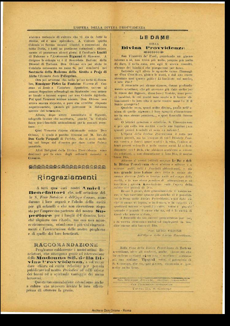 L'opera della Divina Provvidenza, 8, 02, 01-02-1909, pagina 4