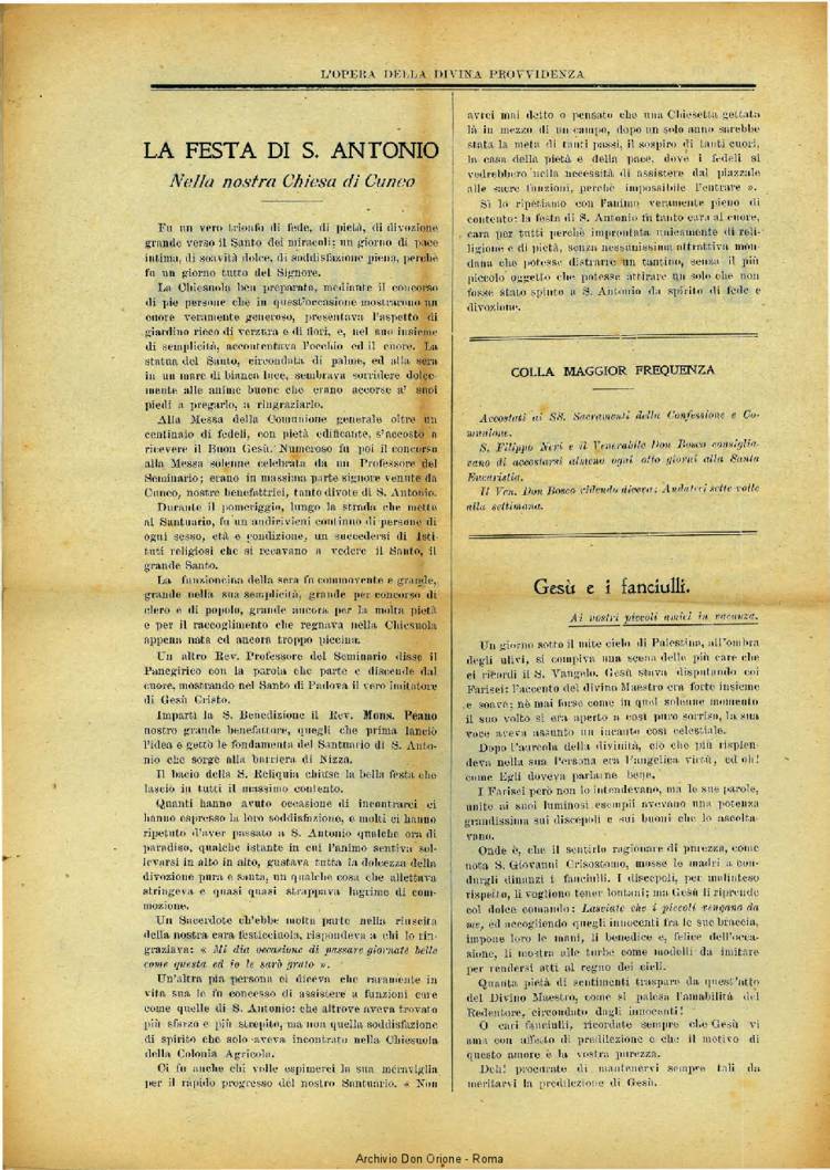 L'opera della Divina Provvidenza, 8, 05, 15-08-1909, pagina 2