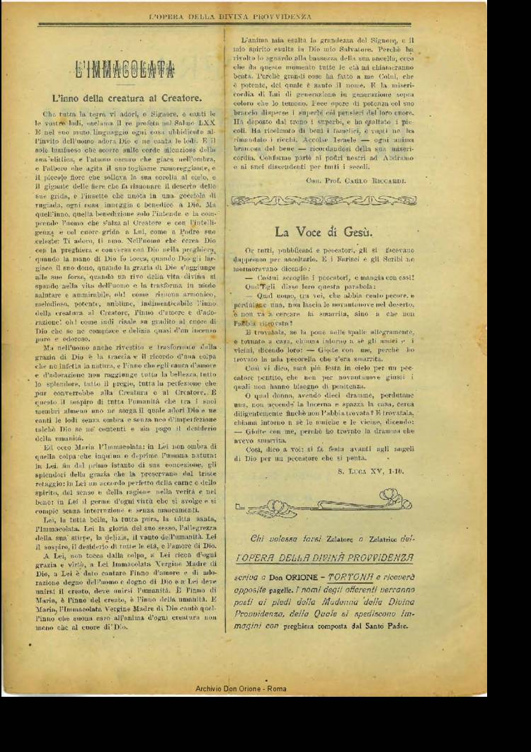 L'opera della Divina Provvidenza, 8, 06, 15-12-1909, pagina 2