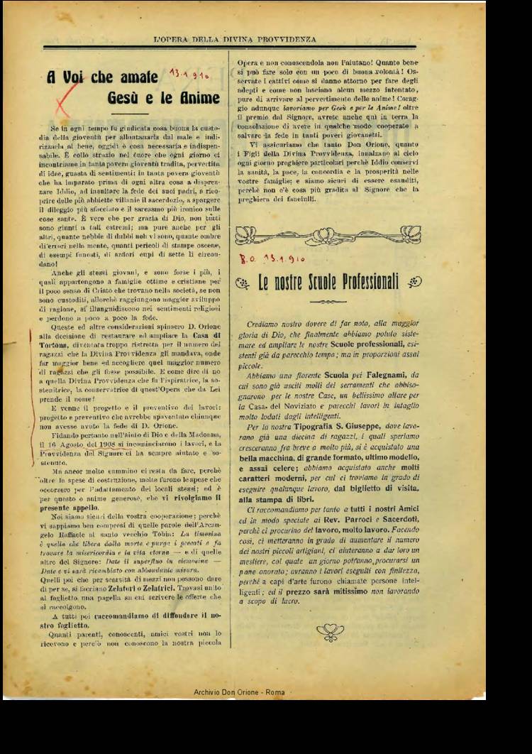L'opera della Divina Provvidenza, 9, 01, 15-01-1910, pagina 2