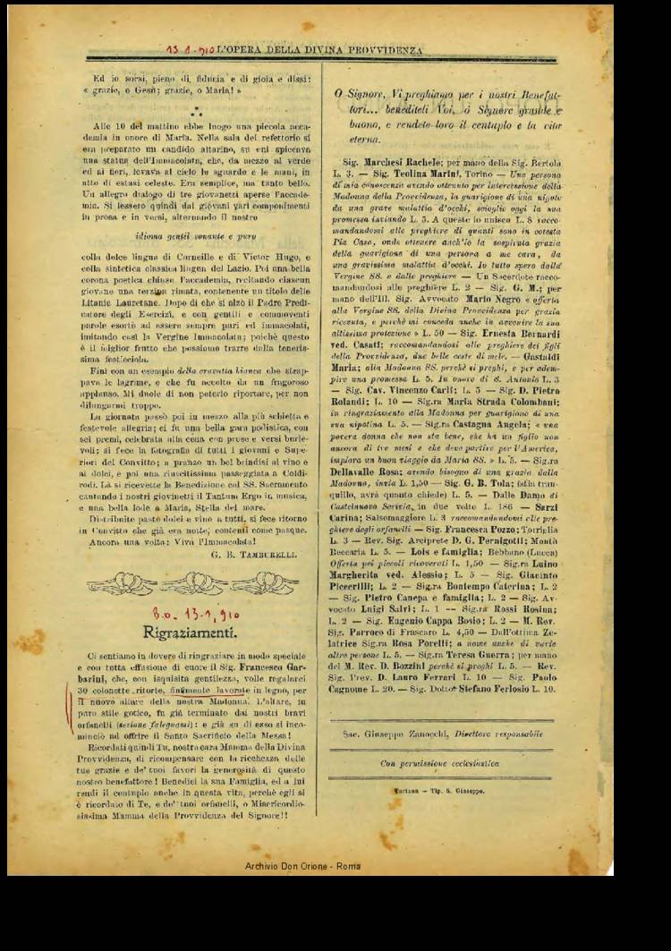 L'opera della Divina Provvidenza, 9, 01, 15-01-1910, pagina 4