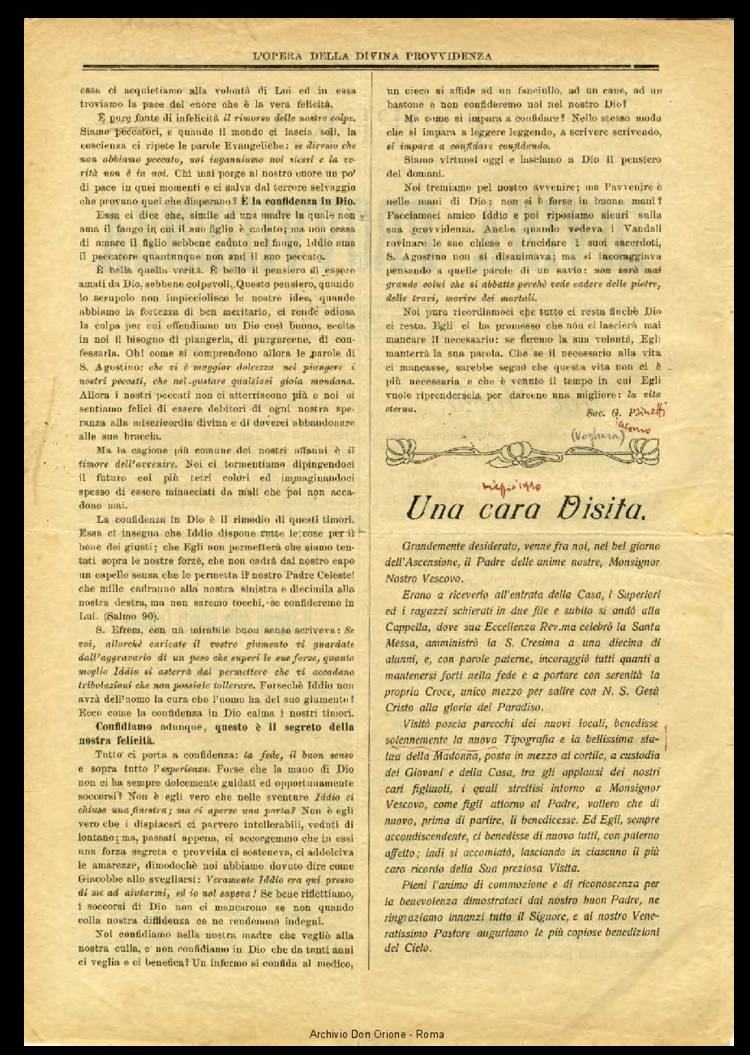 L'opera della Divina Provvidenza, 9, 04, 01-05-1910, pagina 2