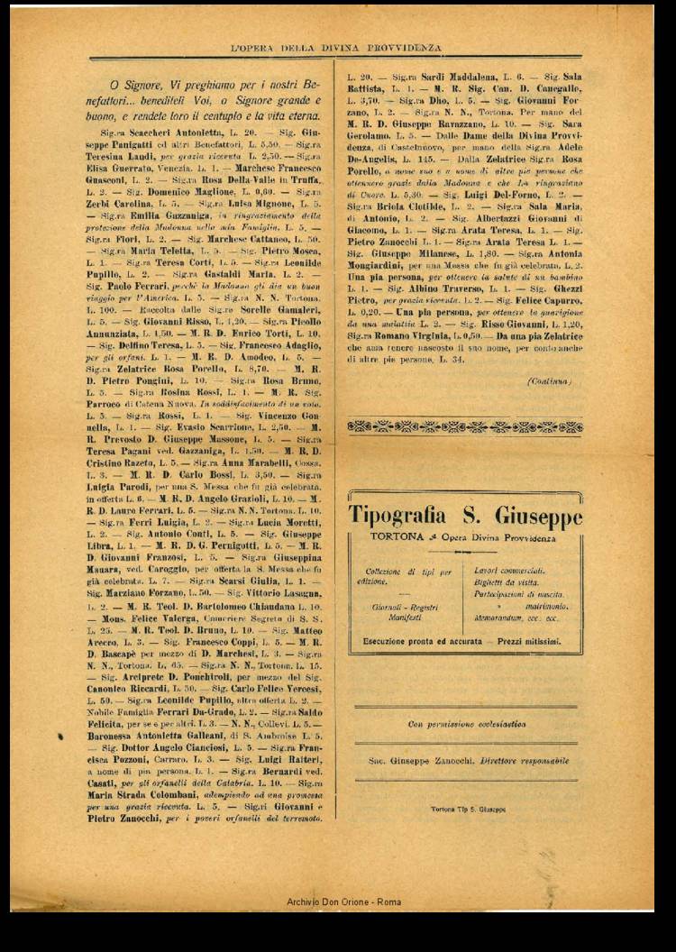L'opera della Divina Provvidenza, 10, 02, 01-02-1911, pagina 4