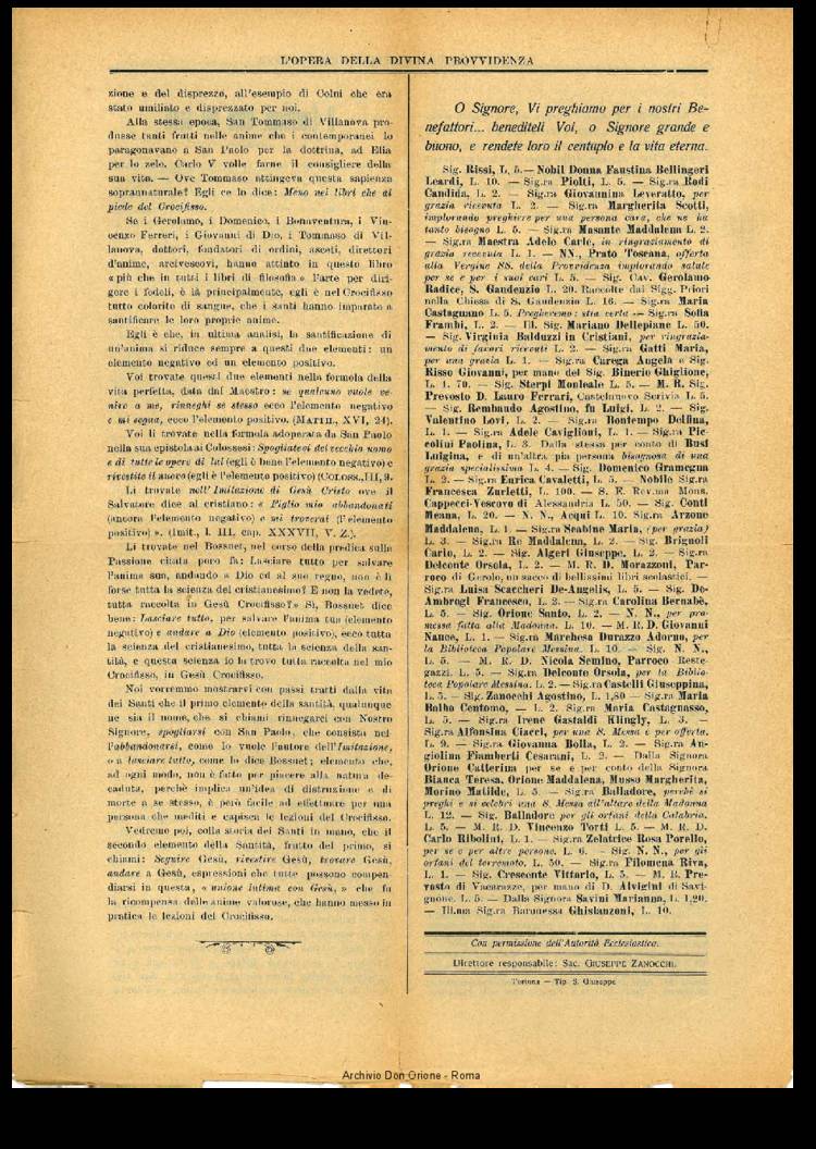 L'opera della Divina Provvidenza, 10, 05, 01-06-1911, pagina 4