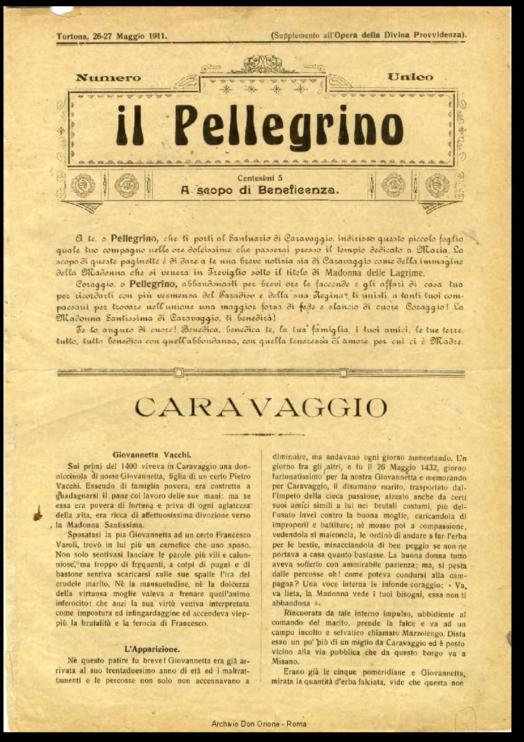 L'opera della Divina Provvidenza, 10, 05sup, 27-05-1911, pagina 1
