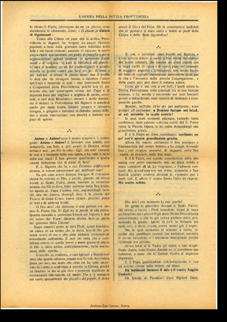 L'opera della Divina Provvidenza, 11, 01, 19-06-1912, pagina 2