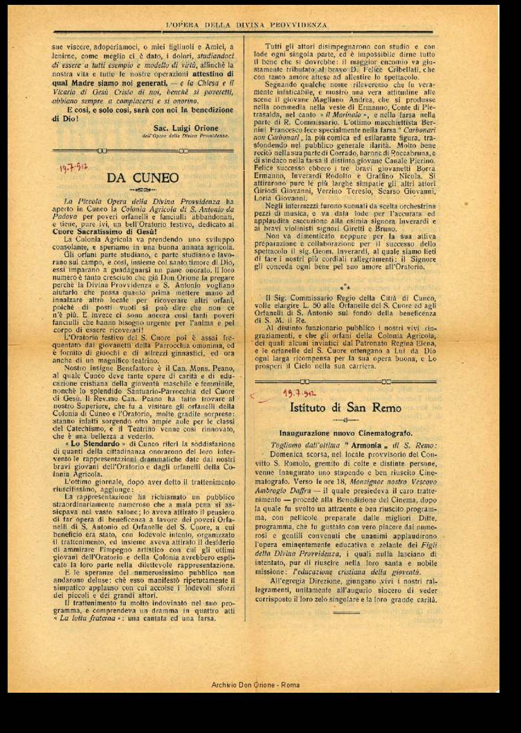 L'opera della Divina Provvidenza, 11, 02, 19-07-1912, pagina 3