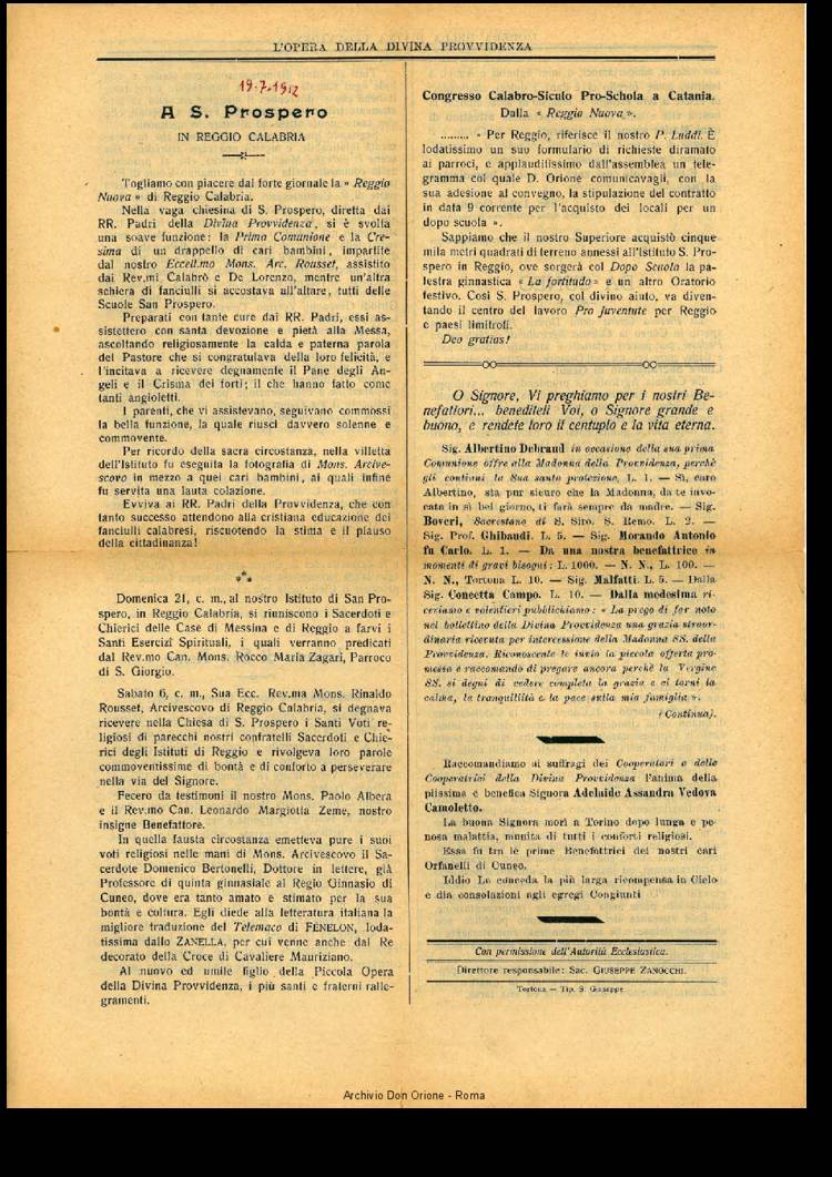 L'opera della Divina Provvidenza, 11, 02, 19-07-1912, pagina 4