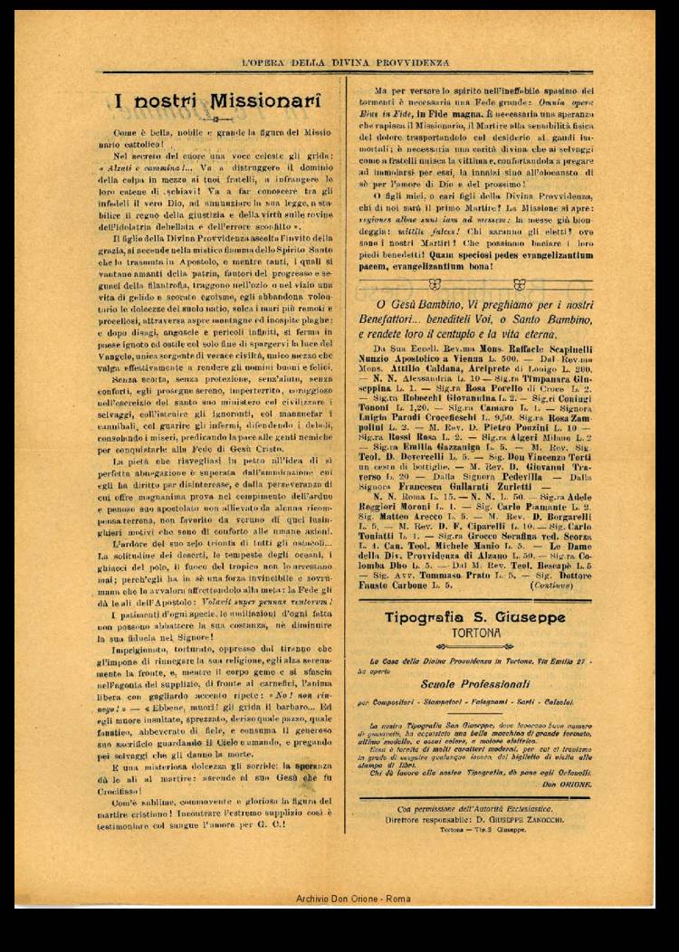 L'opera della Divina Provvidenza, 11, 04, 24-12-1912, pagina 4