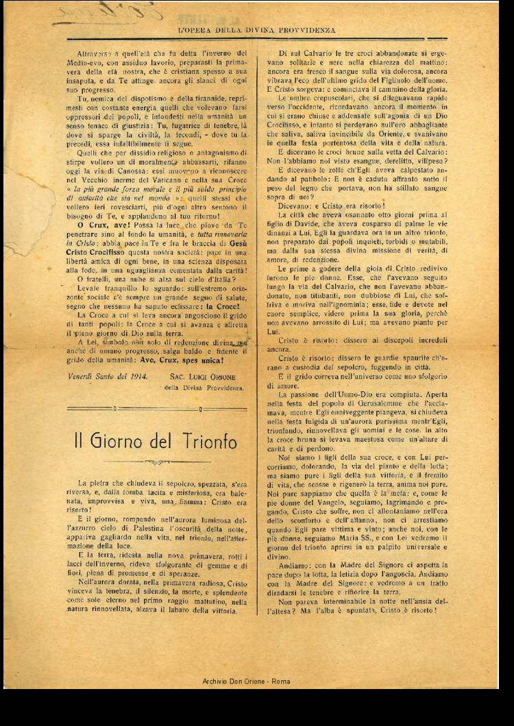 L'opera della Divina Provvidenza, 13, 01, 11-04-1914, pagina 2